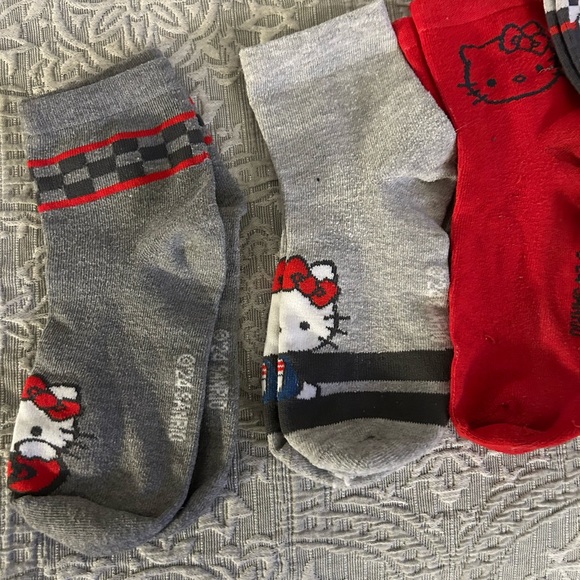 Hello Kitty Woman Socks - Red, Gray, Black - Picture 2 of 6